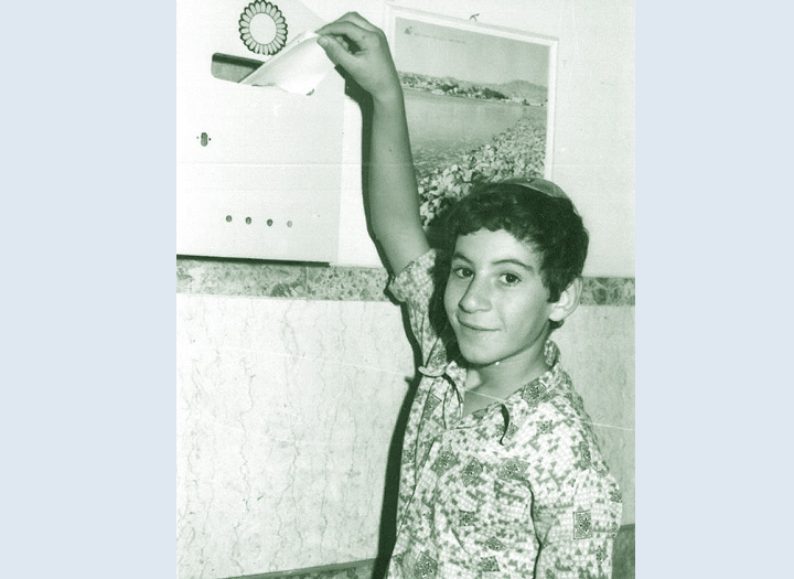 A Zion boy mails a letter he prepared himself.