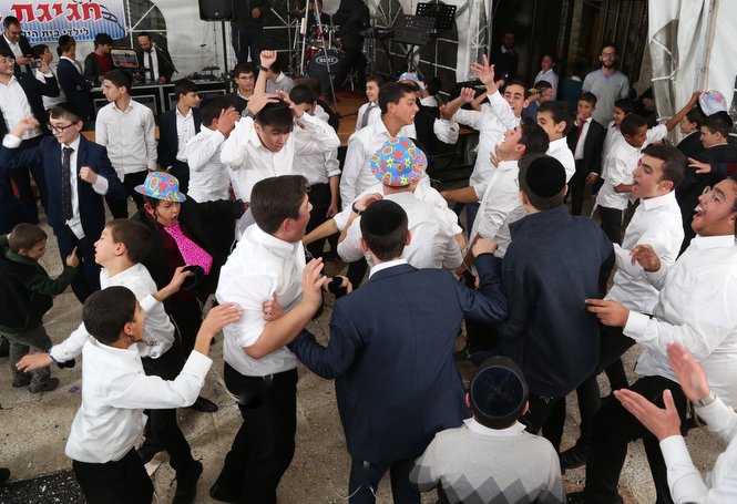 During one of the the recent Hanukah parties the Zion boys danced with all of their energy. 